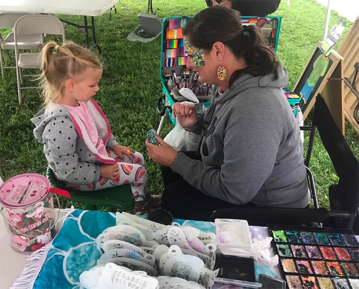 face painting at 2026 festival